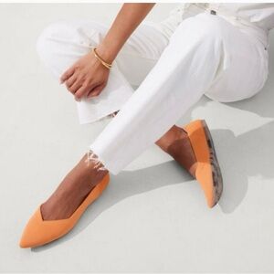 NEW Rothy's The Pointe Flats in Tangerine